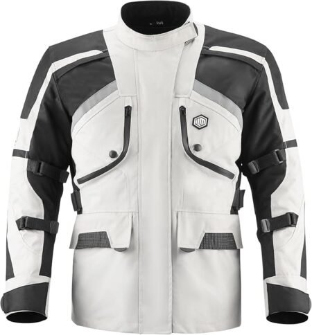 ILM Motorcycle Jacket Adventure Mens Riding Armored Airflow Dirt Bike Touring Waterproof Clothing All Season Model RL01