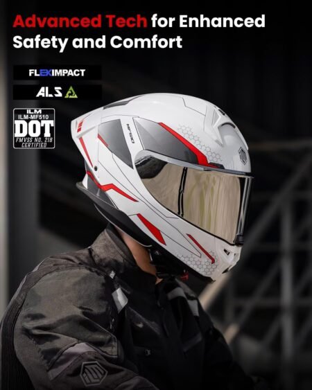 ILM Motorcycle Helmets Full Face for Men Women with Pinlock Powersports Street Racing Cascos para Motos DOT Model MF510