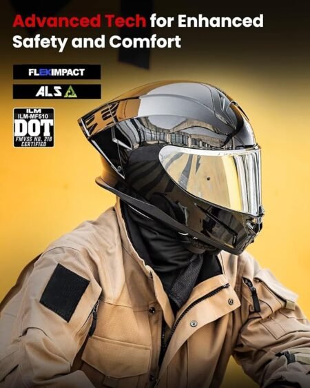 ILM Motorcycle Helmets Full Face for Men Women with Pinlock Powersports Street Racing Cascos para Motos DOT Model MF510