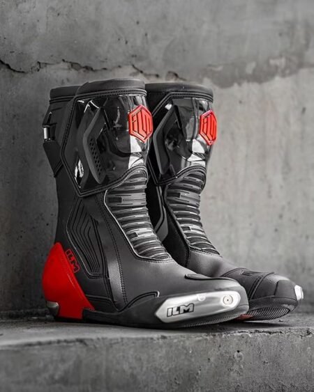 ILM Motorcycle Racing Boots Enhanced Ventilation Anti Slip Street Riding Sport Footwear CE Protective Gear Model BRC1